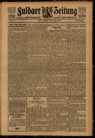 Ausgabe vom Dienstag, den 25. Juni 1907.