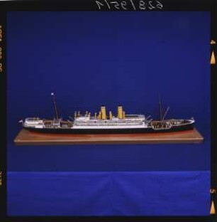 Vollmodell des Dampfschiffes "Blücher", 1902 (Sonderausstellung "Aufgetaucht", 1996)