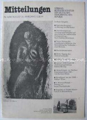 Mitteilungsblatt des Verbandes Bildender Künstler der DDR