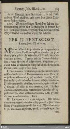 Fer. II. Pentecost. Evang. Joh. III. 16-21