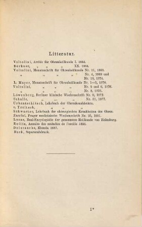 Beiträge zur Lehre von den Fremdkörpern des Ohres : Inaug.-Diss.