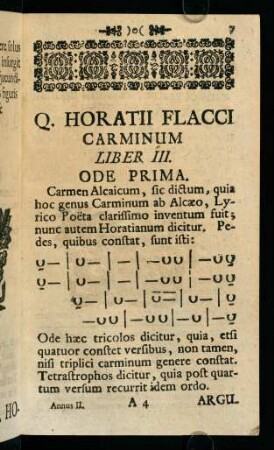 7-56, Q. Horatii Flacci Carminum Liber III.