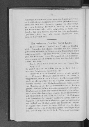 Ein verlorenes Gemälde David Kindts.