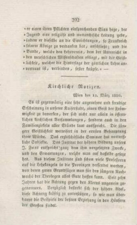 392-394 Kirchliche Notizen