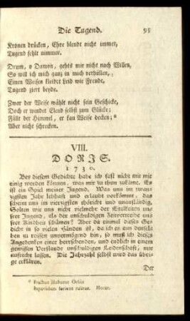 VIII. Doris. 1730
