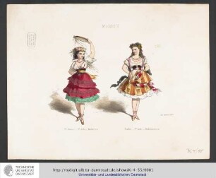 Figurine Mignon: Forlane 3. Akt Italienne, Ballet 1. Akt Bohémienne