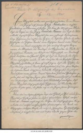 [Rede des Erbprinzen zu Hohenlohe-Langenburg am 26.12.1901, anläßlich des 300. Geburtstages Ernst des Frommen]