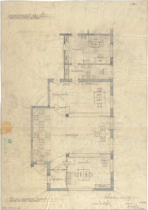 Fischer, Theodor; Bad Tölz (Bayern); Gewerbehalle - Verkehrsbüro (Grundriss)