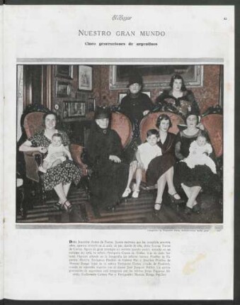 Nuestro gran mundo : Cinco generaciones de argentinos