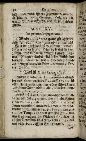 Cap. XV. De prima Conjugatione.