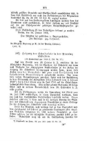 Heizung der Schullokale in der Provinz Schlesien : [IV. Elementarschulwesen]
