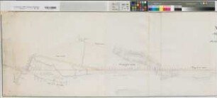 Appelhülsen (Nottuln) - Coesfeld (Coesfeld) Sektion 1 Verlauf der projektierten Straße von Appelhülsen bis Nottuln 1819 100 Ruten = 15 cm 50 x 245 kol. Zeichnung A. Düllens KSM Nr. 486