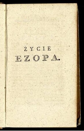 Zycie Ezopa.