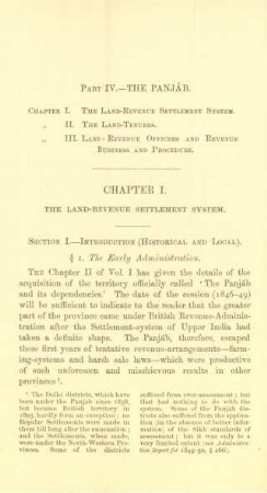 Chapter I. The land-revenue settlement system