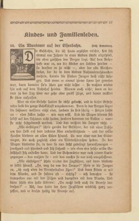 Kindes- und Familienleben.