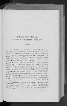 Midarschische Elemente in der muslimischen Tradition.