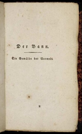 Ein Gemälde der Vorwelt.
