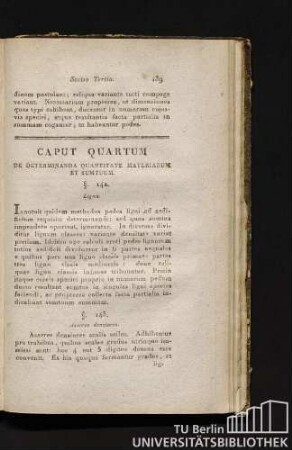 Caput quartum de determinanda quantitate materiarum et sumtuum
