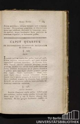 Caput quartum de determinanda quantitate materiarum et sumtuum
