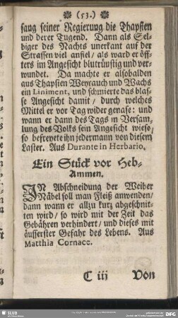 Ein Stück vor Heb-Ammen