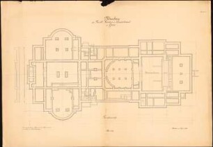 Fürstliches Hoftheater mit Konzertsaal, Gera Ausführungsprojekt: Grundriss Tiefkeller 1:100