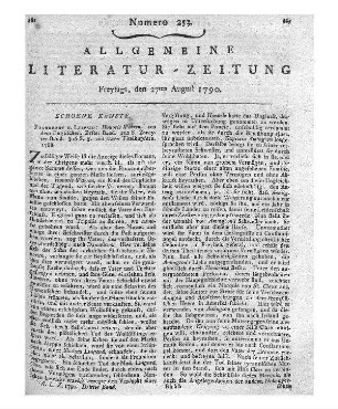 Honorie Warren. Bd. 1-2. Aus d. Engl. übers. [von J. G. Seume]. Frankfurt; Leipzig 1788