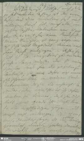 Eigenh. Brief von Friedrich von Schlegel an August Wilhelm von Schlegel, o.O., ohne Datumsangabe