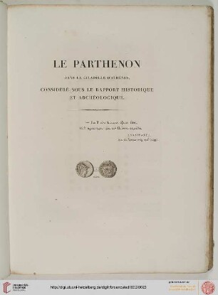Le Parthenon dans la citadelle d'Athènes