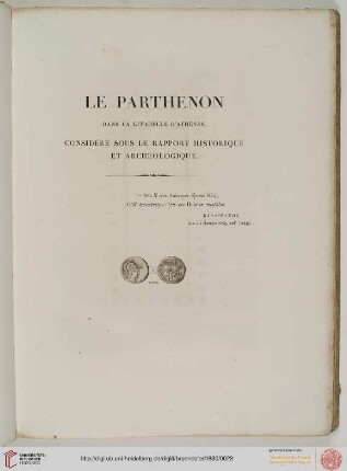 Le Parthenon dans la citadelle d'Athènes
