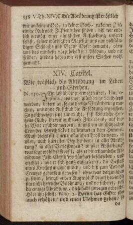 XIV. Capitel. Wie tröstlich die Abtödtung im Leben und Sterben