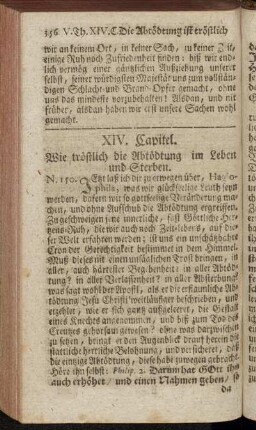 XIV. Capitel. Wie tröstlich die Abtödtung im Leben und Sterben