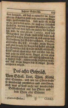 Das achte Gespräch