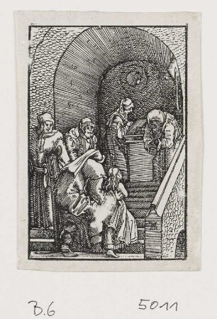 Tempelgang der Maria, Blatt 6 der Folge "Sündenfall und Erlösung des Menschengeschlechts"