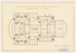 Wiederaufbau der Oper, Dresden: Grundriss EG 1:500