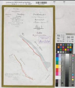 Uentrop (Arnsberg), Zusammenlegung Uentrop, Bl. 4 Brouillonkarte I Arnsberg Flur 3