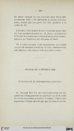 Séance du 3 Février 1888
