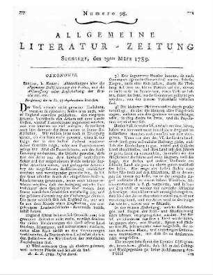 Kurpfälzische Physikalisch-Ökonomische Gesellschaft: Vorlesungen der Churpfälzischen physikalisch-ökonomischen Gesellschaft. - Mannheim : Hof- und Akad.-Buchh. Bd. 3. 1788