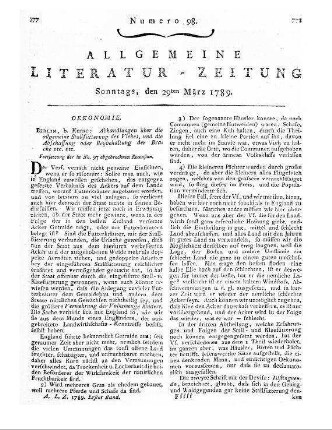 Kurpfälzische Physikalisch-Ökonomische Gesellschaft: Vorlesungen der Churpfälzischen physikalisch-ökonomischen Gesellschaft. - Mannheim : Hof- und Akad.-Buchh. Bd. 3. 1788