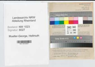Entnazifizierung Hellmuth Mueller-George , geb. 30.06.1909 (Maschinenformer)