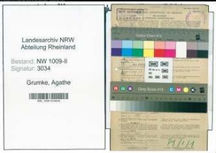 Entnazifizierung Agathe Grumke , geb. 23.08.1892 (Beamtin)
