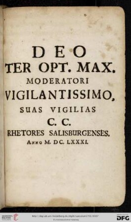 Deo ter opt. max. [...]