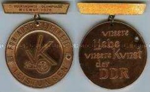 Tragbare Medaille (Bronze) Volkskunstolympiade der SDAG Wismut