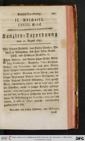 II. Abschnitt, LXXXIX. Stueck