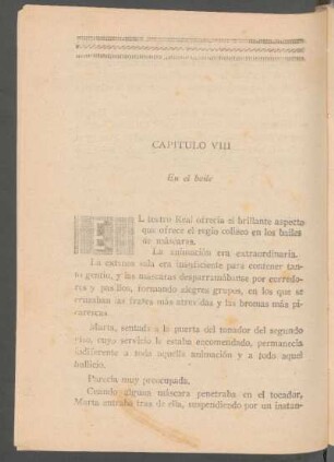 Capítulo VIII - En el baile