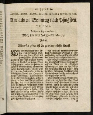 311-328, Dominica VIII. post Pentecosten. - Dominica IX. post Pentecosten.