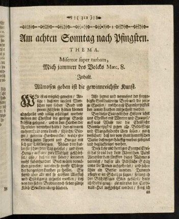 311-328, Dominica VIII. post Pentecosten. - Dominica IX. post Pentecosten.