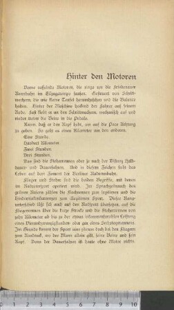 Hinter den Motoren