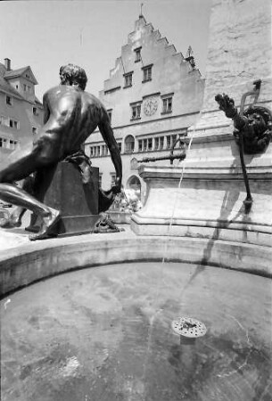 Lindau: Brunnen vor dem Rathaus