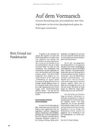 Kein Grund zur Panikmache