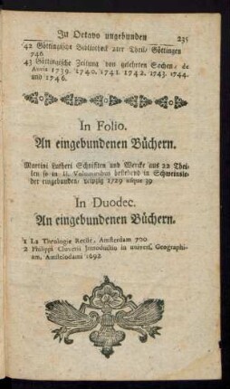 In Duodec. An eingebundenen Büchern